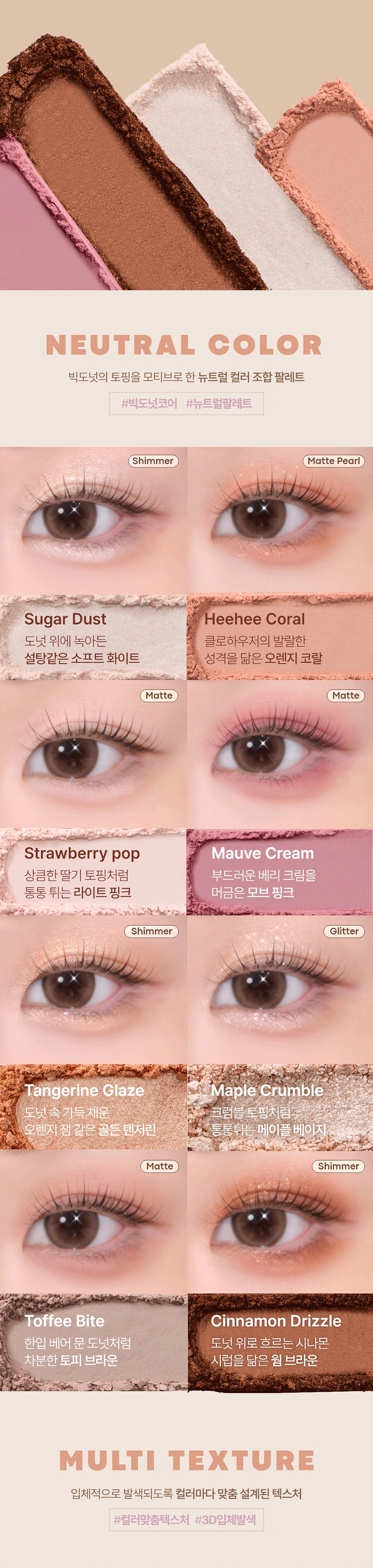 [주토피아] 아이톤 도넛 아이섀도우 팔레트(zootopia eye tone donut eye shadow)